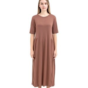 LOGO by Lori Goldstein‎ size small plum T-shirt dress